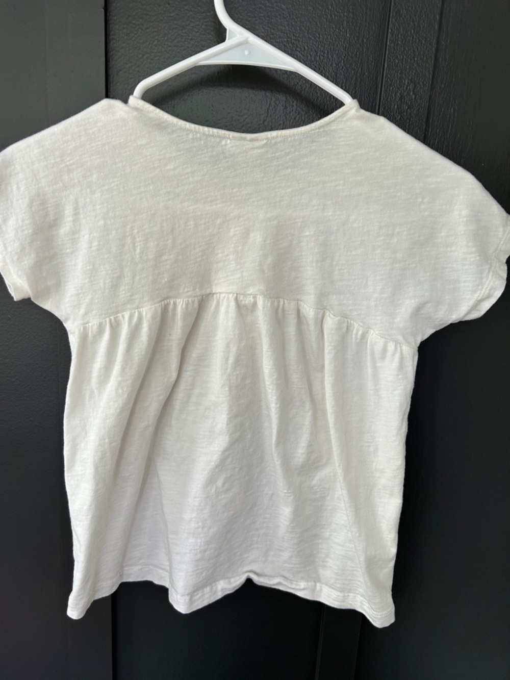 Zara White Short Sleeve Tee with Pastel Sequin Dots - Picture 3 of 3